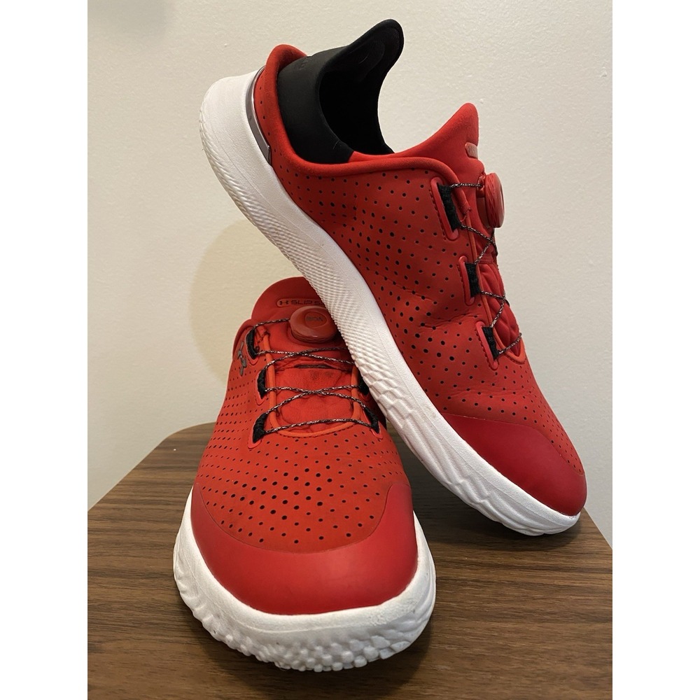 Under Armour Men's SlipSpeed Red White Sz 12 4216999407 Athletic Comfort